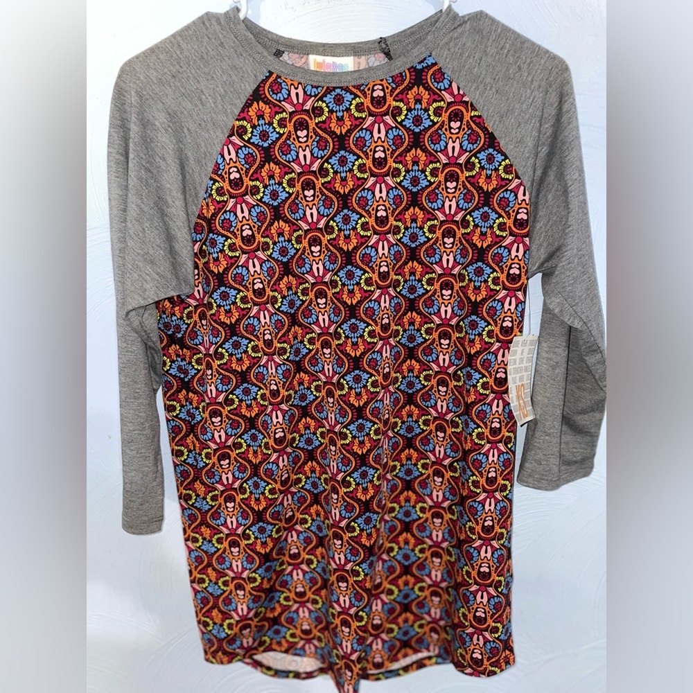 LuLaRoe Colorful Geometric Long Sleeve Top